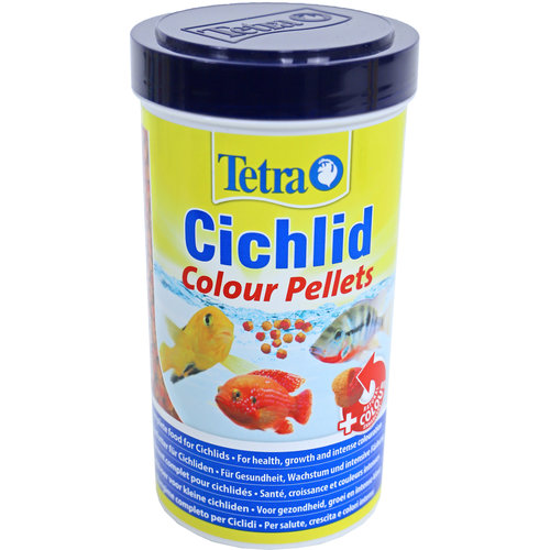 Tetra voeders Tetra Cichlid Colour pellets, 500 ml.