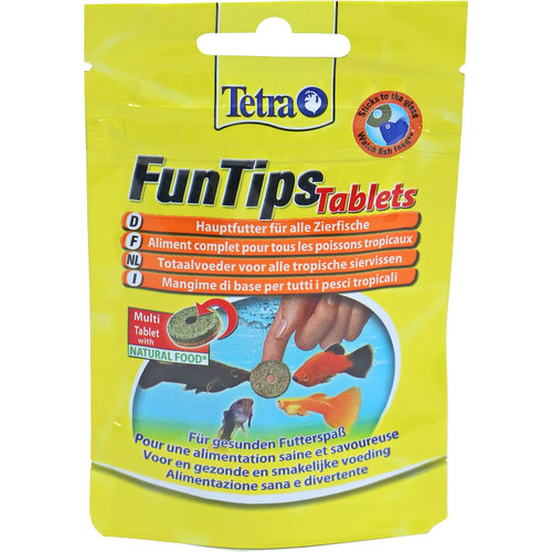 Tetra voeders Tetra Fun Tips Tablets, 20 tabletten.