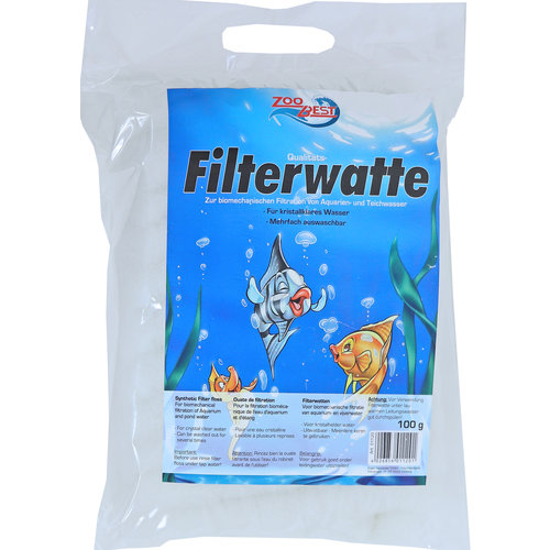 Zoobest Zoobest filterwatten wit, 100 gram.