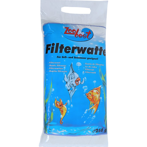 Zoobest Zoobest filterwatten wit, 250 gram.