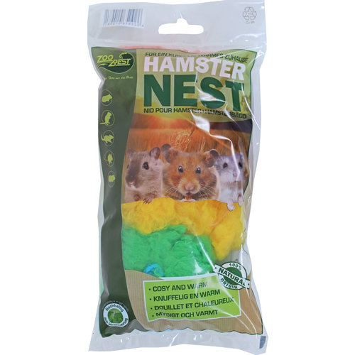 Zoobest Zoobest hamsterwol 4-kleuren, 30 gram.