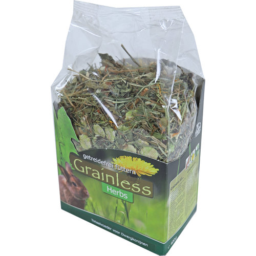 JR Farm JR Farm knaagdier Grainless Herbs voor dwergkonijnen, 400 gram. 10113