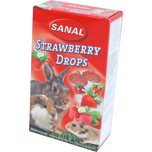 Sanal Sanal knaagdier strawberry drops, 45 gram.