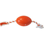 Boon hondenspeelgoed activity bal met floss oranje/wit, 70 cm.