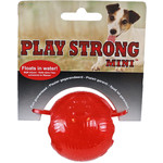 Play en Dental Strong Play Strong hondenspeelgoed rubber mini bal 5,5 cm, rood.