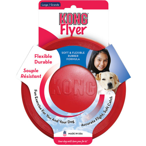 Kong Kong hond Classic rubber Flyer rood, Ø 22,5 cm.