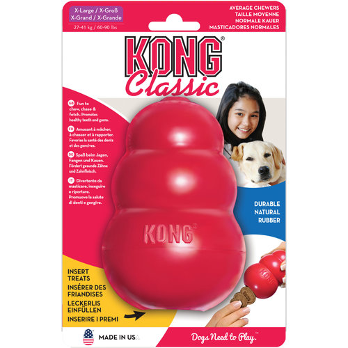 Kong Kong hond Classic rubber extra large, rood.