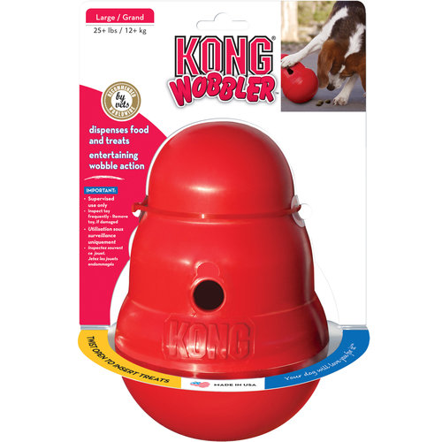 Kong Kong hond Wobbler rood, large.