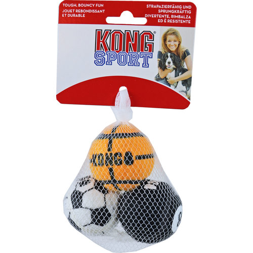 Kong Kong hond Sport sportballen, small net a 3 stuks.