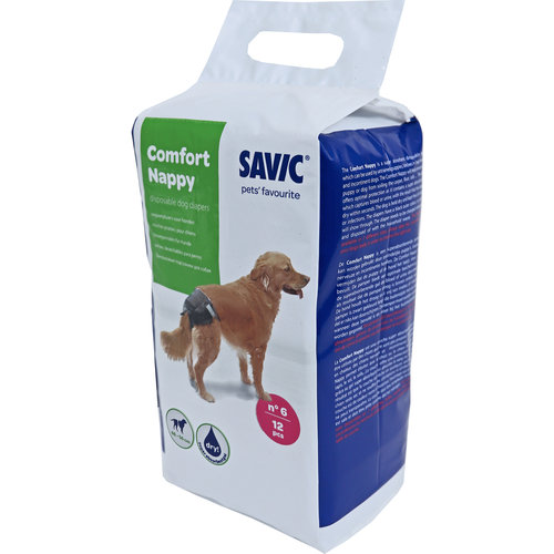 Savic Savic Comfort Nappy nr. 6, 46-56 cm pak a 12 stuks.