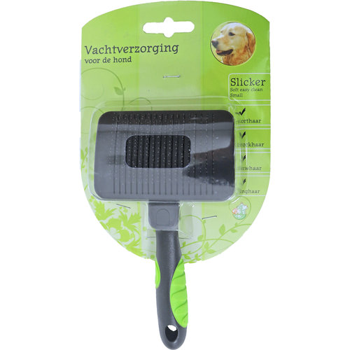 Boon vachtverzorging hond hondenborstel slicker soft easy clean, small.