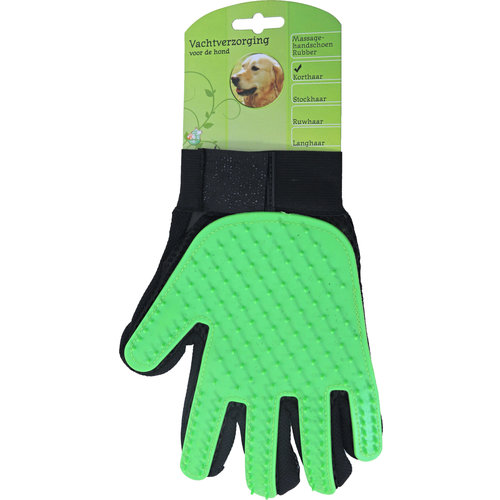 Boon vachtverzorging hond massage handschoenborstel rubber.