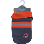 Boony Dog Fashion Boony Dog fashion honden regenjas Safety met reflectie grijs/oranje, 25 cm.