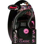 Flexi flexi rollijn CLASSIC cord S zwart, 5 meter.