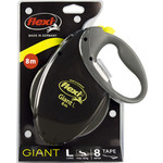 Flexi flexi rollijn GIANT tape L geel, 8 meter.