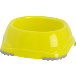 Moderna Moderna katteneetbak Smarty 1 plastic, Ø 12 cm yellow. Inhoud: 315 ml.