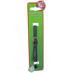 Boon kattenhalsband nylon gestipt, zwart/wit.