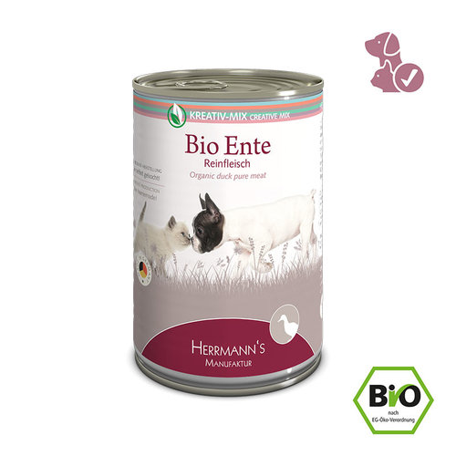 Herrmanns Bio Hond & Kat Herrmanns Bio Puur Eend 400 gr.