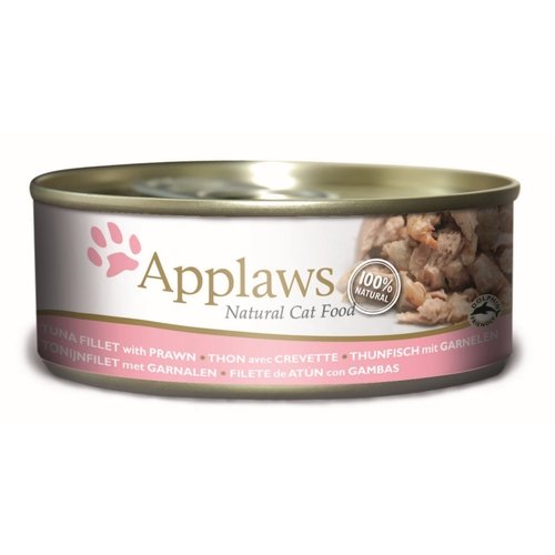 Applaws Hond & Kat Applaws Blik Cat Tuna Fillet & Prawn 156 gr.