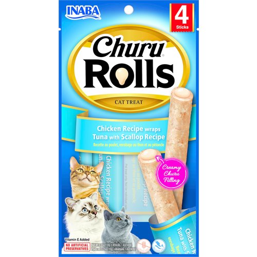 Inaba Inaba Churu Rolls Wraps Tuna & Scallop 4x10 gr.