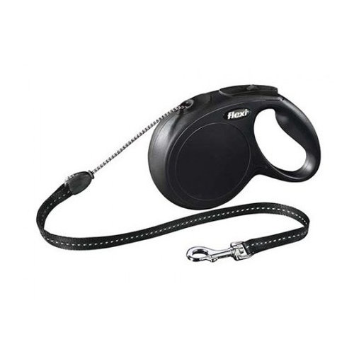 Flexi Flexi Rollijn Cord S Zwart 5 mtr. Small