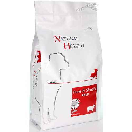 Natural Health Voer NH Dog Lamb & Rice Adult 2 kg.