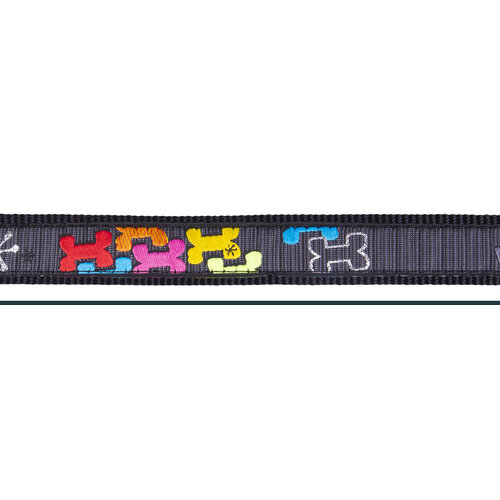 Rogz Beltz Fancy Dress Slipband XL Multi Bone Black 1 st. Extra Large