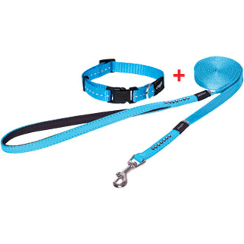 Rogz Beltz Lapz Luna LangeLijn XS Blauw+Gratis Halsband 1 st. Extra Small