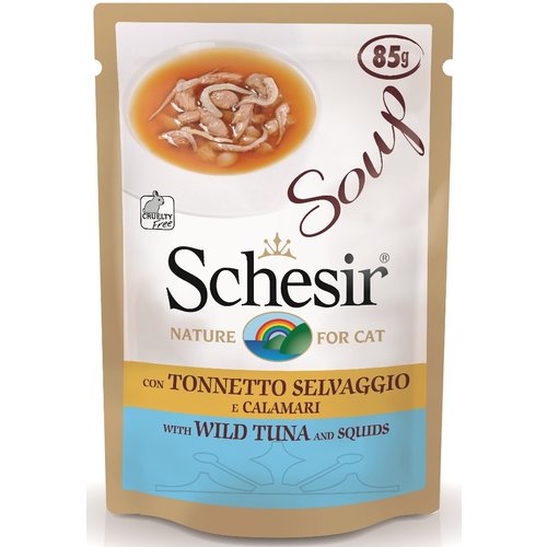 Schesir Schesir Cat Soup Wild Tuna and Squids 85 gr.