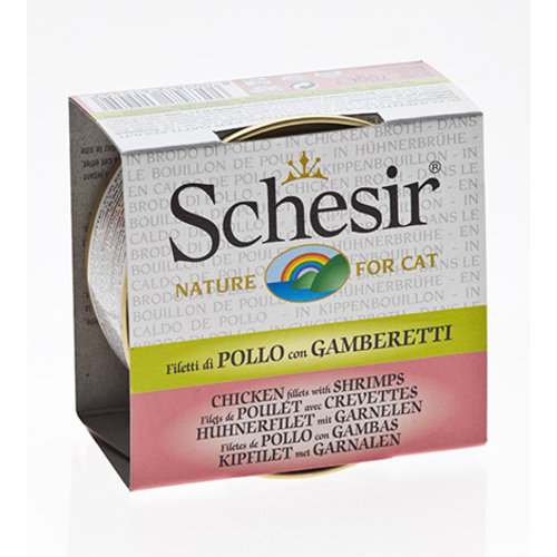 Schesir Schesir Cat Broth Chicken & Prawns 70 gr.