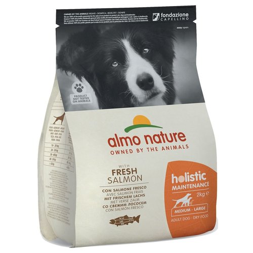 Almo Nature AN Holistic Dog M Zalm & Rijst 2 kg.