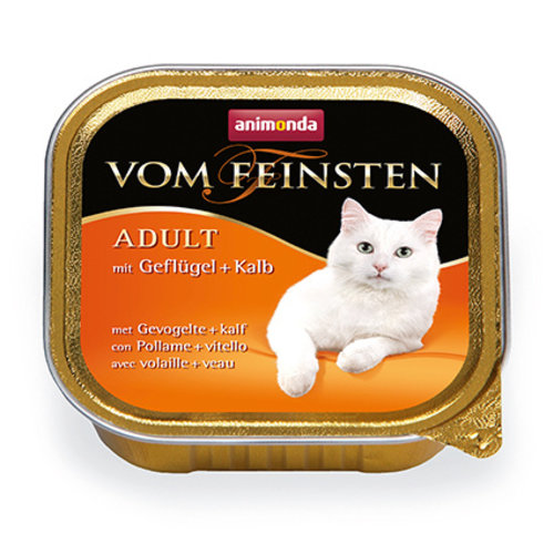 Vom Feinsten Feinsten Cat Adult Gev+Kalf 100 gr.