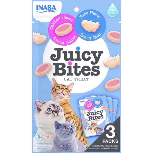 Inaba Inaba Juicy Bites Tuna & Chicken 3x11,3 gr.