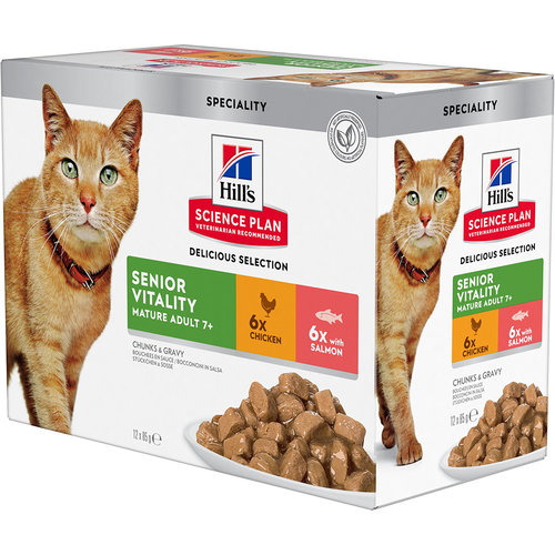 Hills Hills Feline Pouch MP Senior Vitality 12x85 gr.