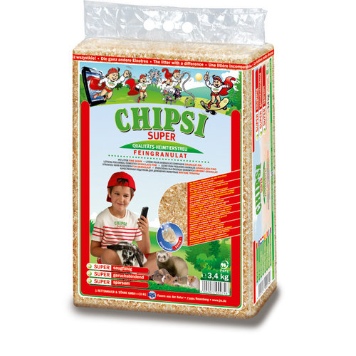 Chipsi Chipsi Houtvezel Super Granulaat 3,4 kg. 60 ltr.