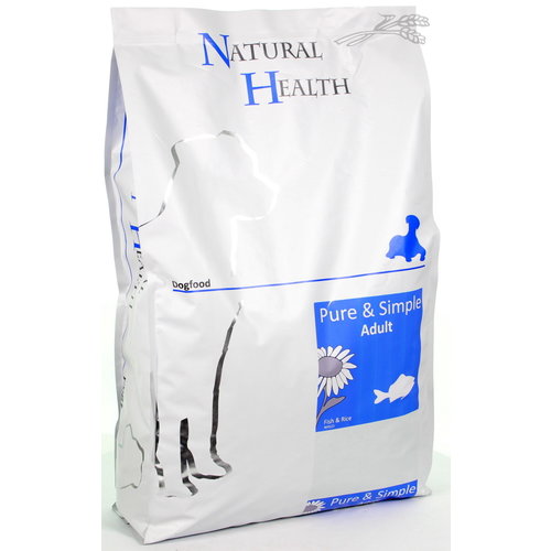 Natural Health Voer NH Dog Fish & Rice 7,5 kg.