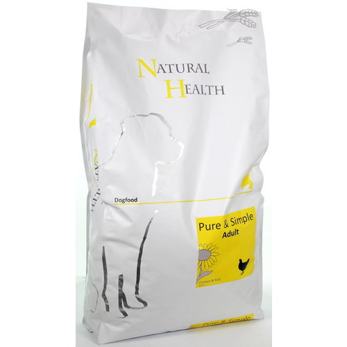 Natural Health Voer NH Dog Chicken & Rice 7,5 kg.