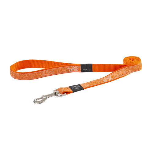 Rogz Beltz Fancy Dress Lijn XL Orange Doodle-Orange 1 st. Extra Large