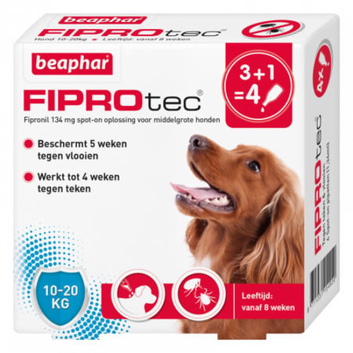 Beaphar FiproTec Dog 10-20kg 3+1 4 pip.
