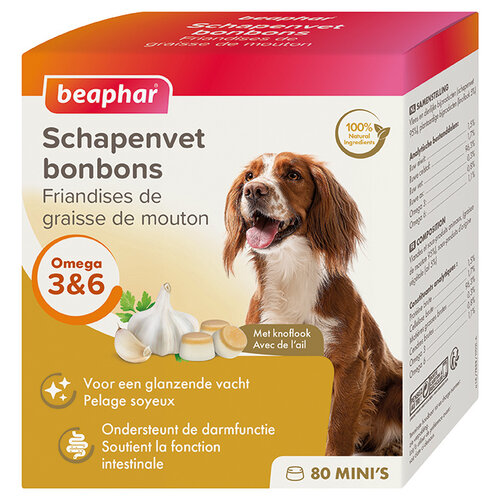 Beaphar Schapenvet Bonbons+Mini Knoflook 245 gr.