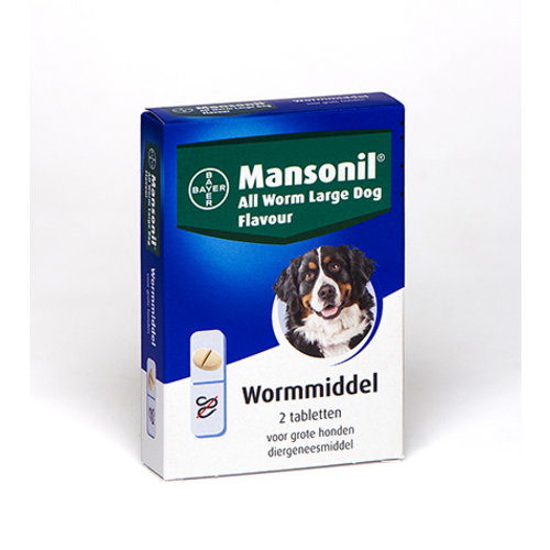 Mansonil Mansonil All Worm L Dog Flavour 2 tab.