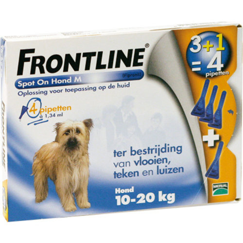 Frontline Frontline spot on dog M 4 Pipet 1 st. 10-20 kg
