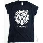 it's My Dog it's My Dog T-Shirt Dames S Zwart  1 st. Small