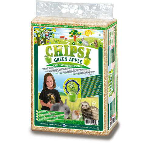 Chipsi Chipsi Houtvezel Green Apple 3,2 kg. 60 ltr.