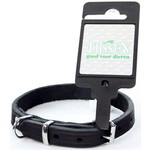 Tijssen goed voor dieren Halsband Vetleer Zwart 1 st. 12 mm / 35 cm