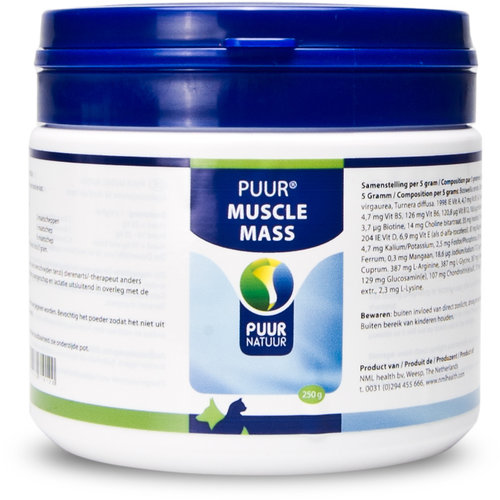 Puur Natuur Puur Muscle Mass/Spieropbouw H+K 250 gr.