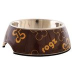 Rogz Yotz Bowlz Trendy M Brown Bones 1 st. Medium