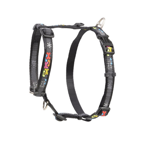 Rogz Beltz Fancy Dress Tuig S Multi Bone Black 1 st. Small