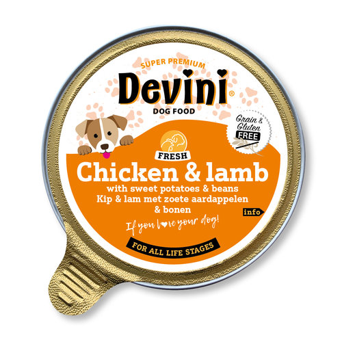 Devini Devini Dog Chicken & Lamb 85 gr.