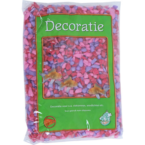Boon Aqua Deco glitter gravel mix roze, zak à 1 kg.